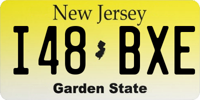 NJ license plate I48BXE