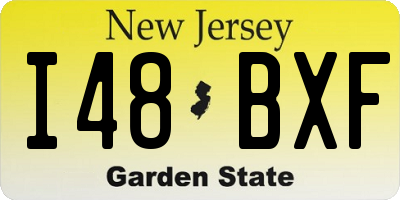 NJ license plate I48BXF
