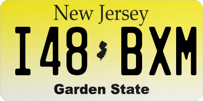 NJ license plate I48BXM