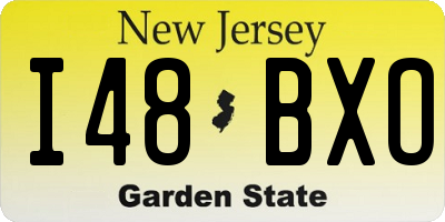 NJ license plate I48BXO