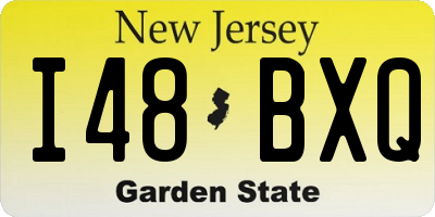NJ license plate I48BXQ