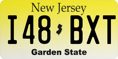 NJ license plate I48BXT