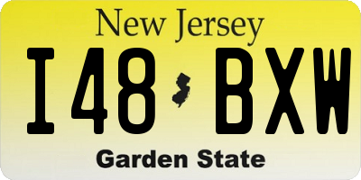 NJ license plate I48BXW