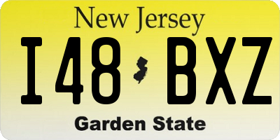 NJ license plate I48BXZ