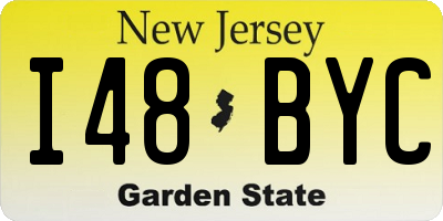 NJ license plate I48BYC