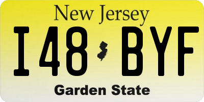 NJ license plate I48BYF
