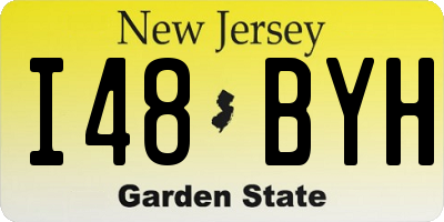 NJ license plate I48BYH
