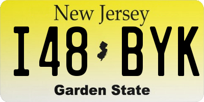 NJ license plate I48BYK