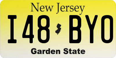 NJ license plate I48BYO