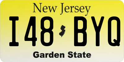 NJ license plate I48BYQ