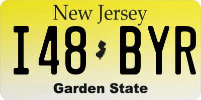 NJ license plate I48BYR