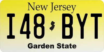 NJ license plate I48BYT