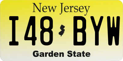 NJ license plate I48BYW