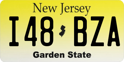 NJ license plate I48BZA