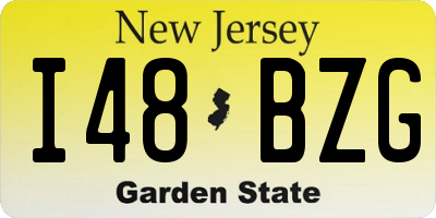 NJ license plate I48BZG