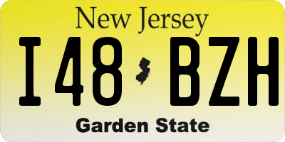 NJ license plate I48BZH
