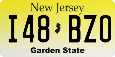 NJ license plate I48BZO