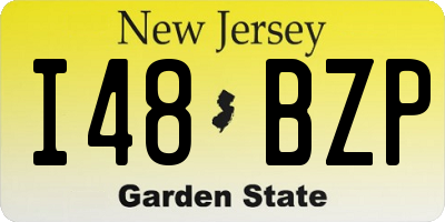 NJ license plate I48BZP