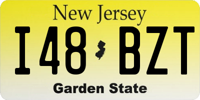 NJ license plate I48BZT