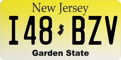 NJ license plate I48BZV