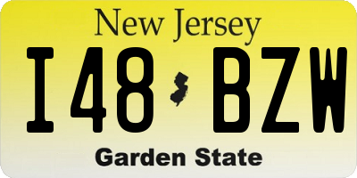 NJ license plate I48BZW