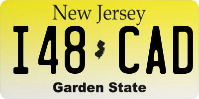 NJ license plate I48CAD