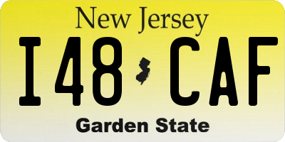 NJ license plate I48CAF