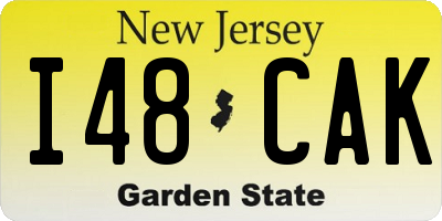 NJ license plate I48CAK