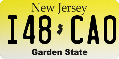 NJ license plate I48CAO