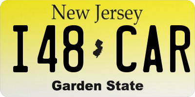 NJ license plate I48CAR