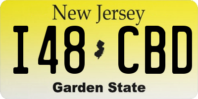 NJ license plate I48CBD