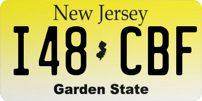 NJ license plate I48CBF