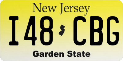 NJ license plate I48CBG