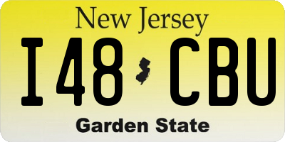 NJ license plate I48CBU