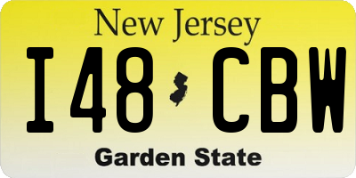 NJ license plate I48CBW