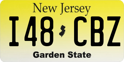 NJ license plate I48CBZ