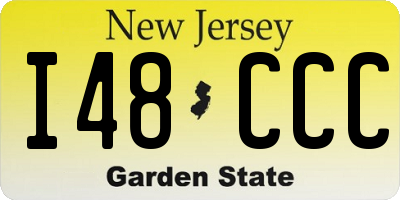 NJ license plate I48CCC