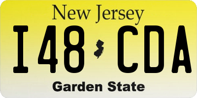 NJ license plate I48CDA