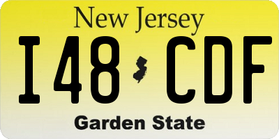 NJ license plate I48CDF