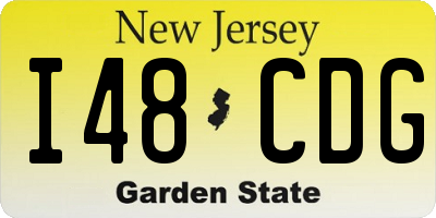NJ license plate I48CDG