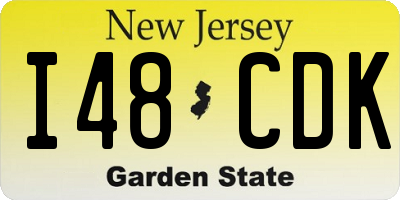 NJ license plate I48CDK