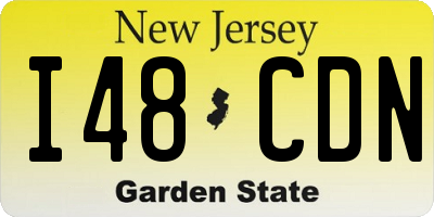 NJ license plate I48CDN