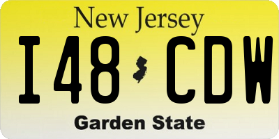 NJ license plate I48CDW
