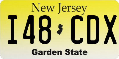 NJ license plate I48CDX