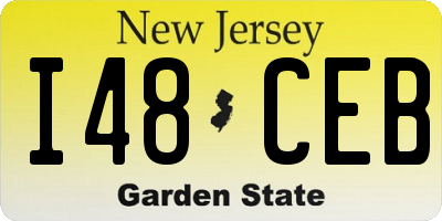 NJ license plate I48CEB