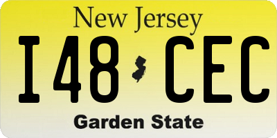 NJ license plate I48CEC