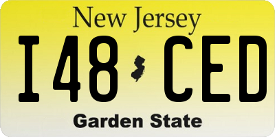 NJ license plate I48CED