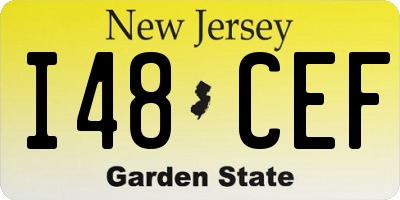 NJ license plate I48CEF