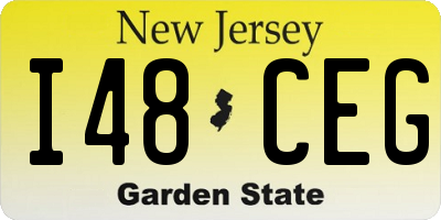 NJ license plate I48CEG