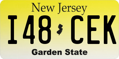 NJ license plate I48CEK